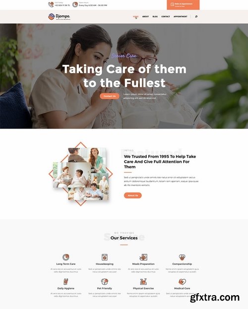 Djompo Senior Care PSD Template