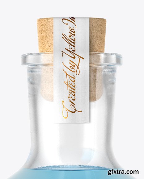 Gin Bottle with Cork Mockup 47557