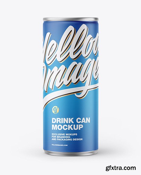 Metallic Can w/ Matte Finish Mockup