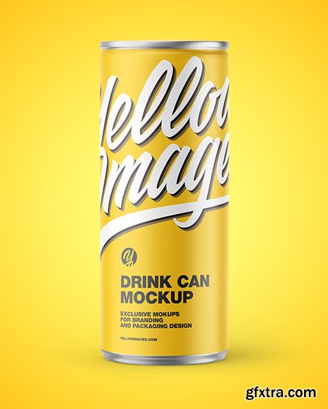 Metallic Can w/ Matte Finish Mockup