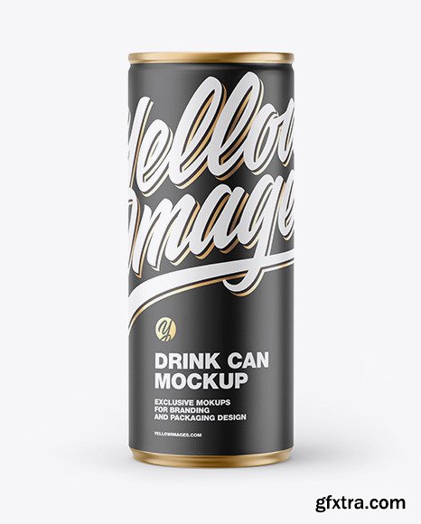 Metallic Can w/ Matte Finish Mockup