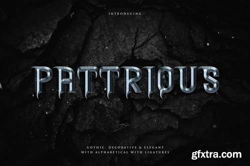 Pattrious - Elegant Gothic Display Typeface