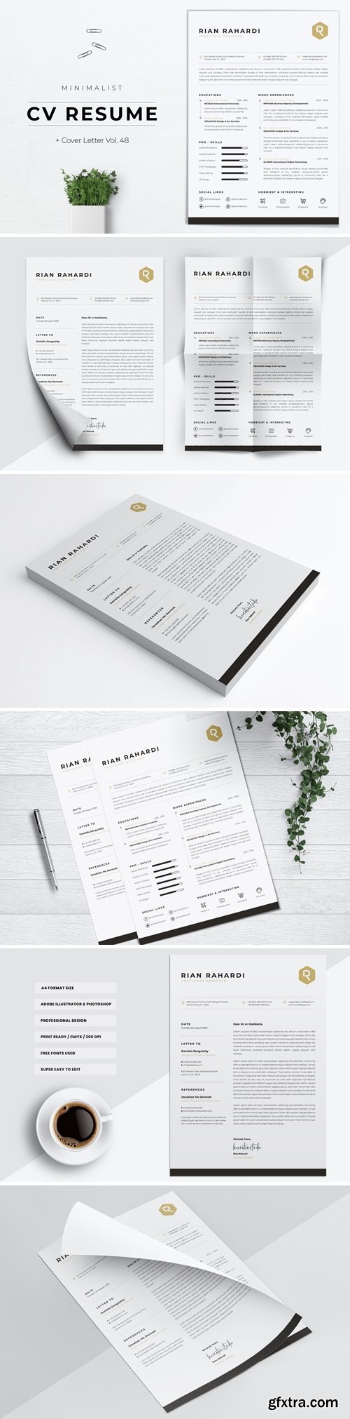 Minimalist CV Resume Vol.48