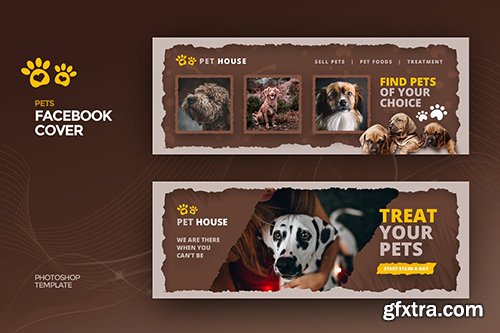 Pet House Facebook Cover Template