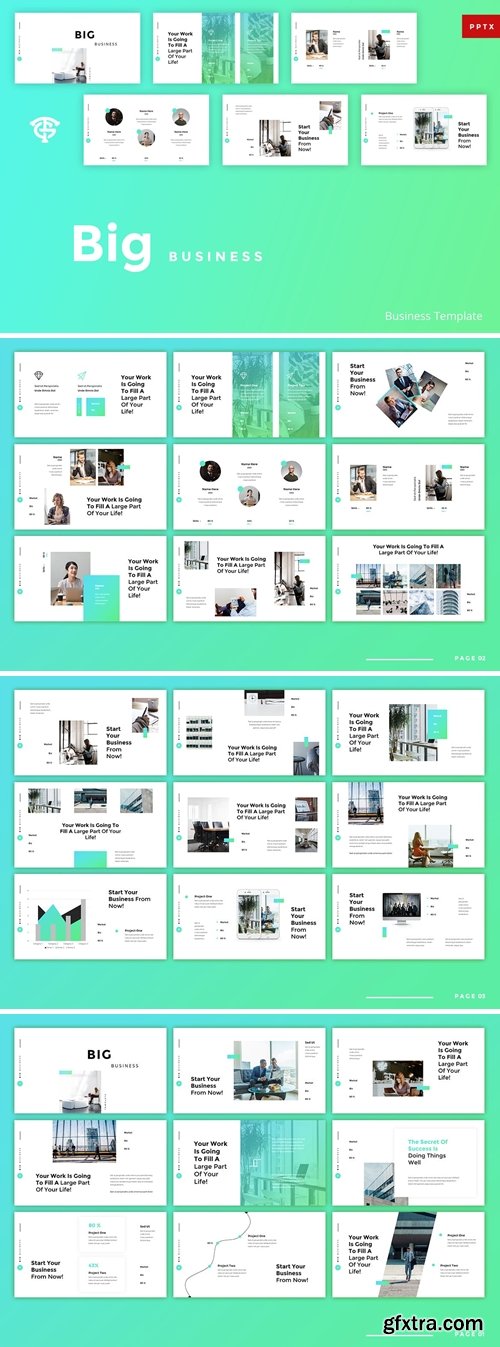 Big Business Powerpoint, Keynote and Google Slides Templates