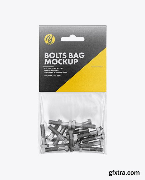 Plastic Bag With Bolts Mockup 47395