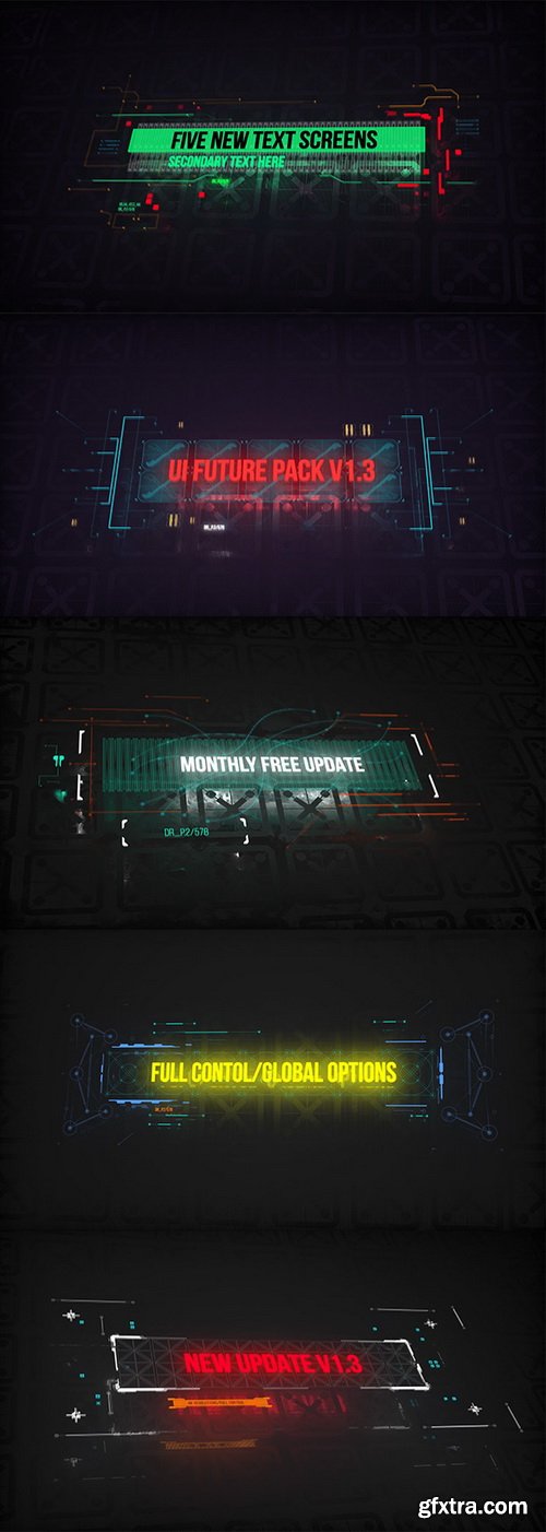 Videohive - UI FUTURE PACK V1.5/ Monthly FREE HUD Update/ Call-Outs/ Transitions/ Glitch/ Interface V.1.5 - 9296416