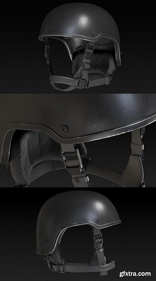 Striker Advanced Combat Helmet 3D Model