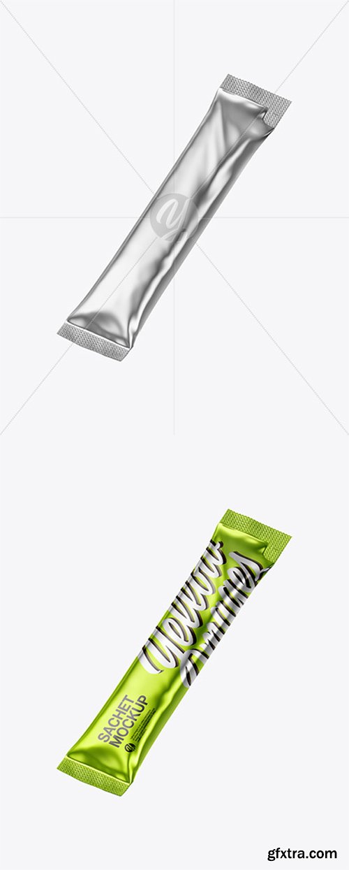 Metallic Stick Sachet Mockup 44357