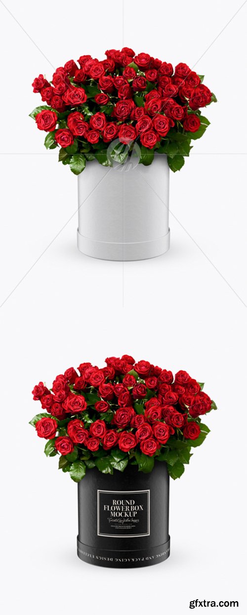 Round Flower Box Mockup 24041