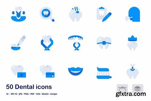 Dental and Healthcare Accent Duo Tone Icons