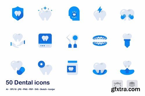 Dental and Healthcare Accent Duo Tone Icons