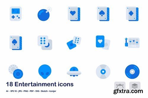 Entertainment Accent Duo Tone Icons