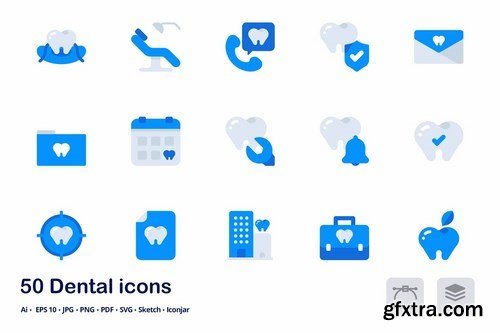 Dental and Healthcare Accent Duo Tone Icons