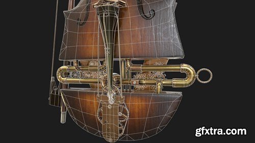 Steampunk Violin 3D Model