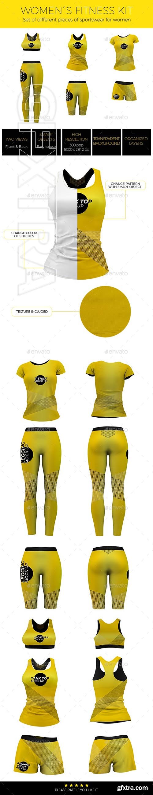 GraphicRiver - Women Fitness Kit Mock-up 24295113