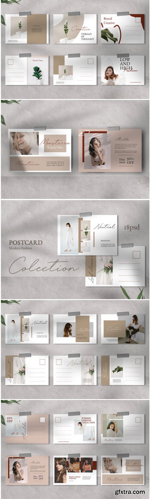 Neutral Postcard Templates 1705808