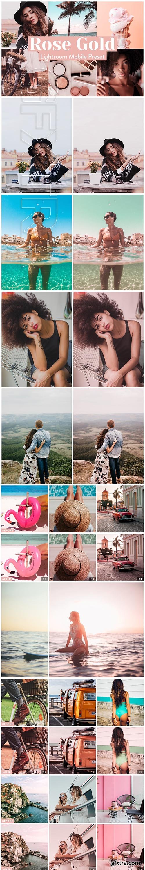 CreativeMarket - Rose Gold Lightroom Presets Mobile 3972243