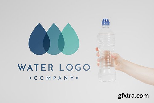 Water Logo PSD Mockup