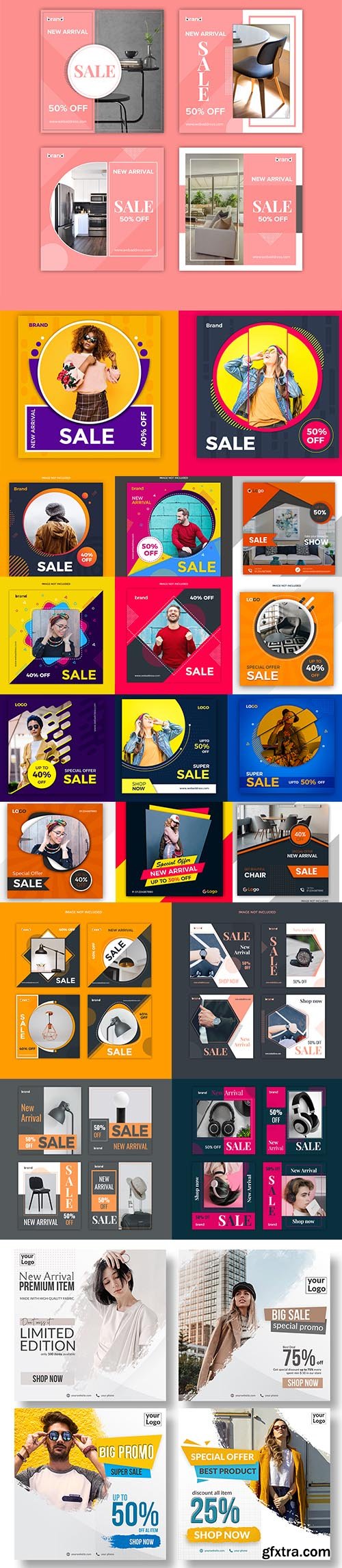 Sale Social Media Banner Template Pack