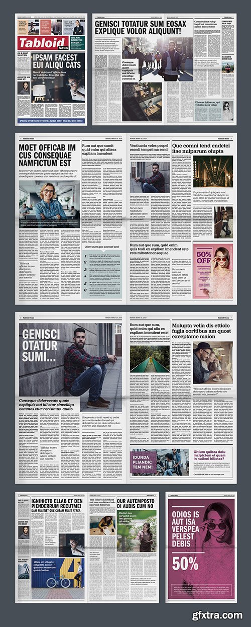 Tabloid Newspaper Layout 238229724 » GFxtra