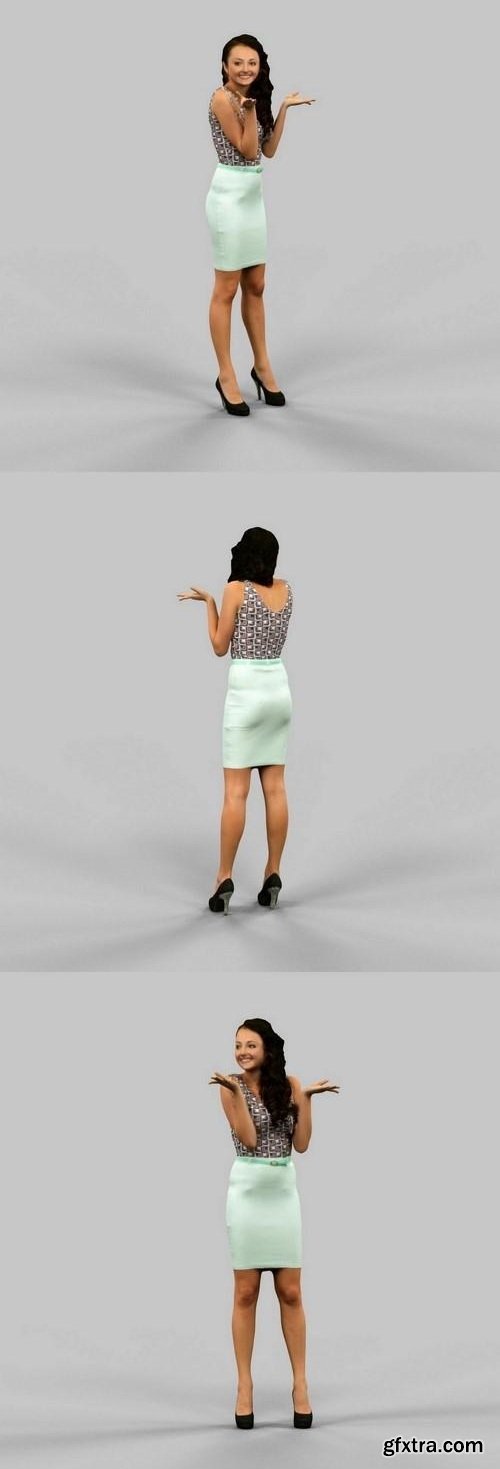 Female choosing 3D Model