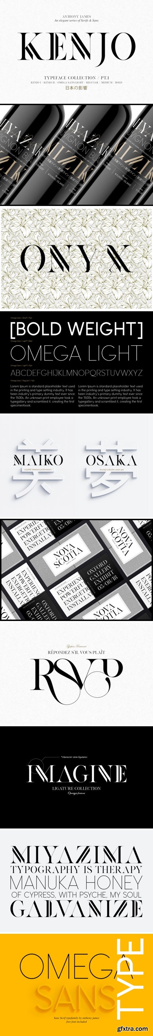 Kenjo & Omega Font