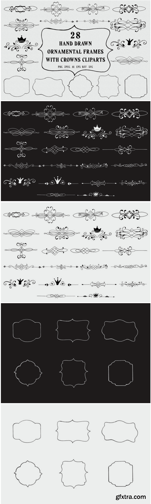 25+ Handmade Frames with Crowns Cliparts 1709162