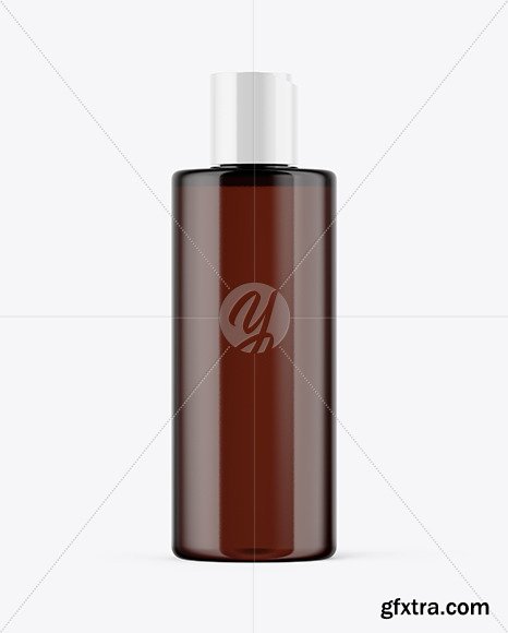 Amber Plastic Bottle Mockup 47425