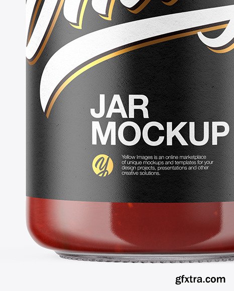 Download Clear Glass Sauce Jar Mockup 47433 Gfxtra PSD Mockup Templates