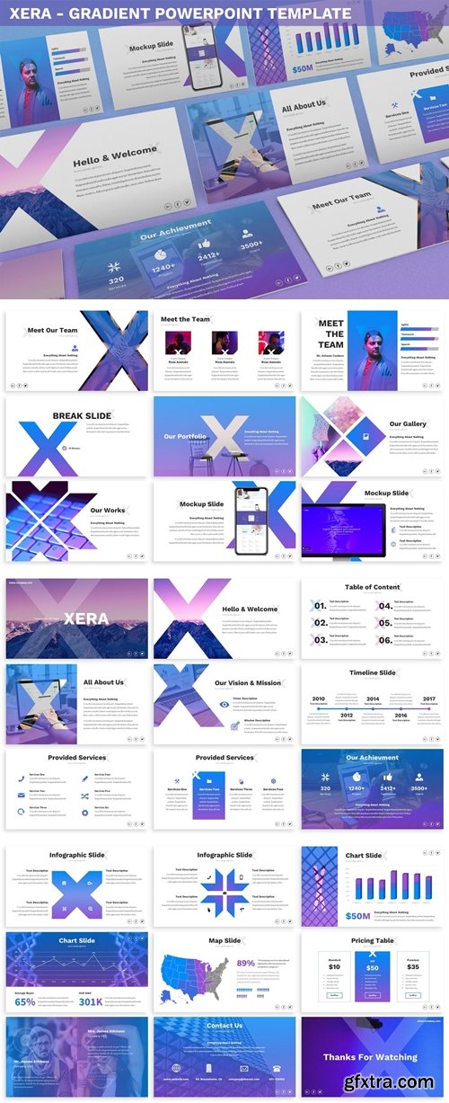 Xera - Gradient Powerpoint Template