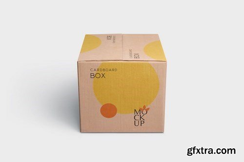 4 Cardboard Box Mockups