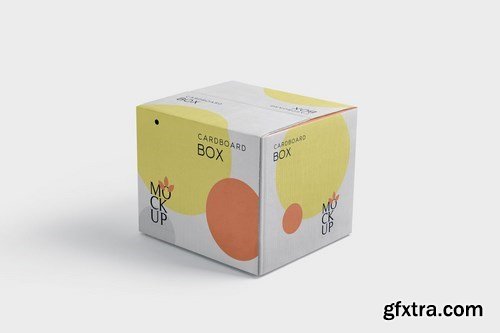 4 Cardboard Box Mockups