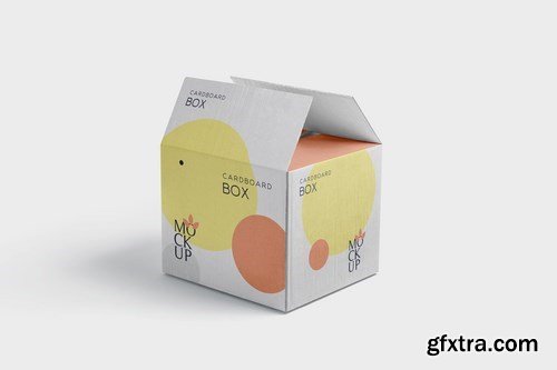 4 Cardboard Box Mockups