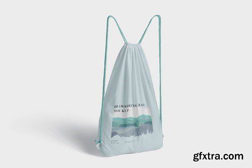 4 Drawstring Bag Mockups