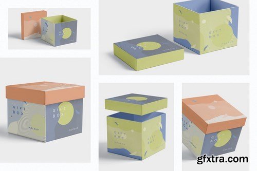 5 Attractive Gift Box Mockups