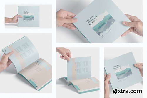 Square Magazine Mockups