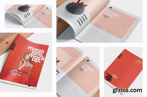 Open Magazine Mockups for Ad Designs