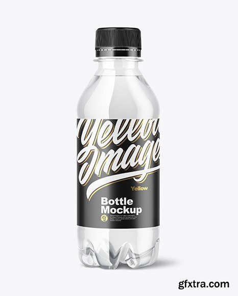 250ml PET Water Bottle Mockup 45936