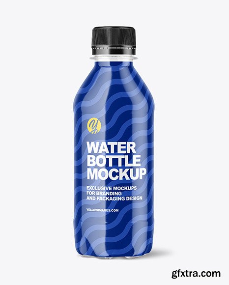 250ml PET Water Bottle Mockup 45936