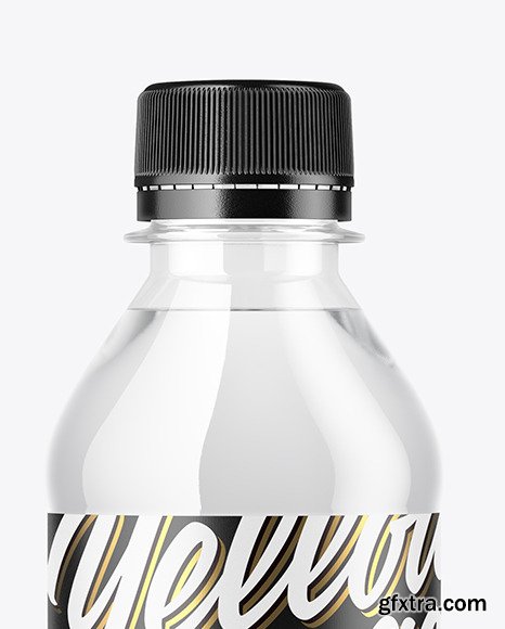 250ml PET Water Bottle Mockup 45936