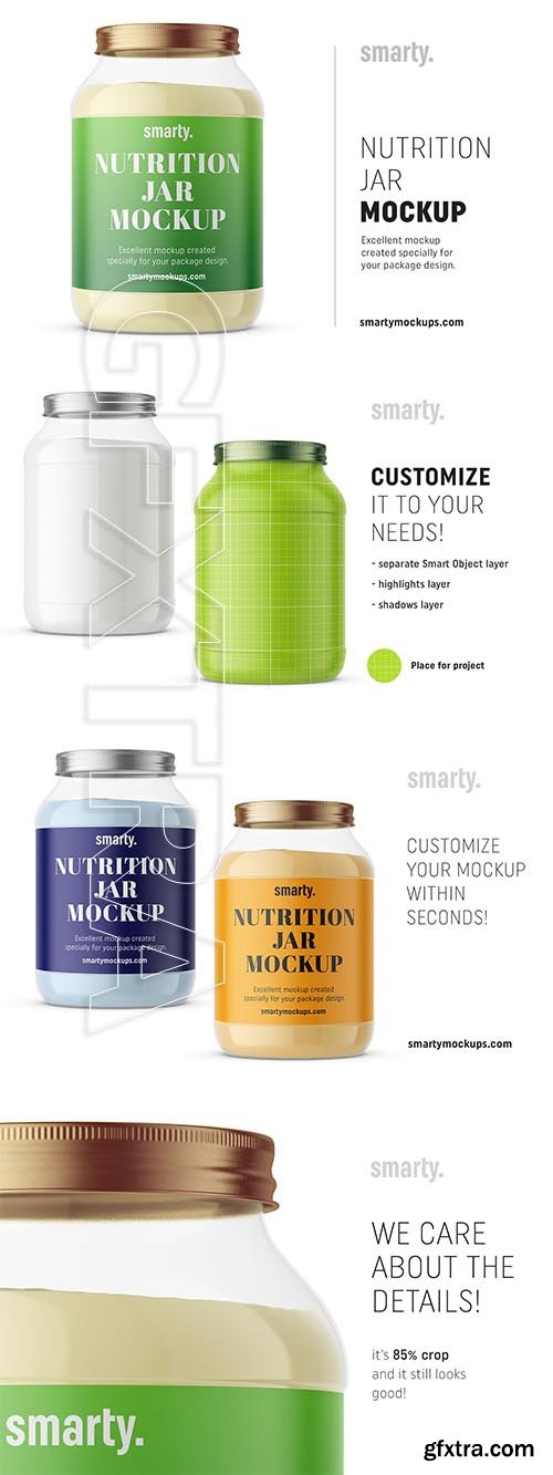 CreativeMarket - Transparent nutrition jar mockup 3446374