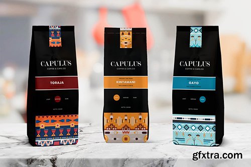 Coffee Bag Packaging Template