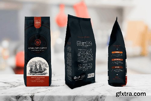 Coffee Bag Packaging Template