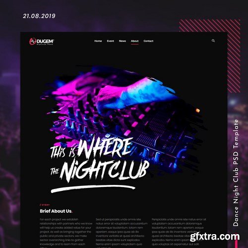 Dugem Dance Night Club PSD Template