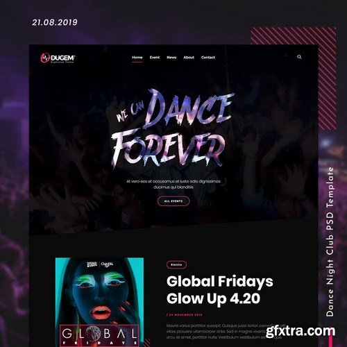 Dugem Dance Night Club PSD Template