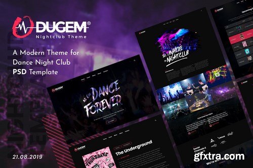 Dugem Dance Night Club PSD Template