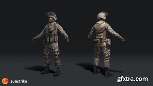 Soldier SOBR 3D Model