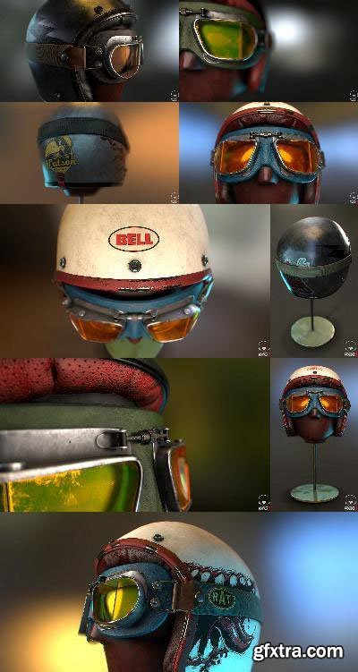 Helmet and Glasses – 3D Model