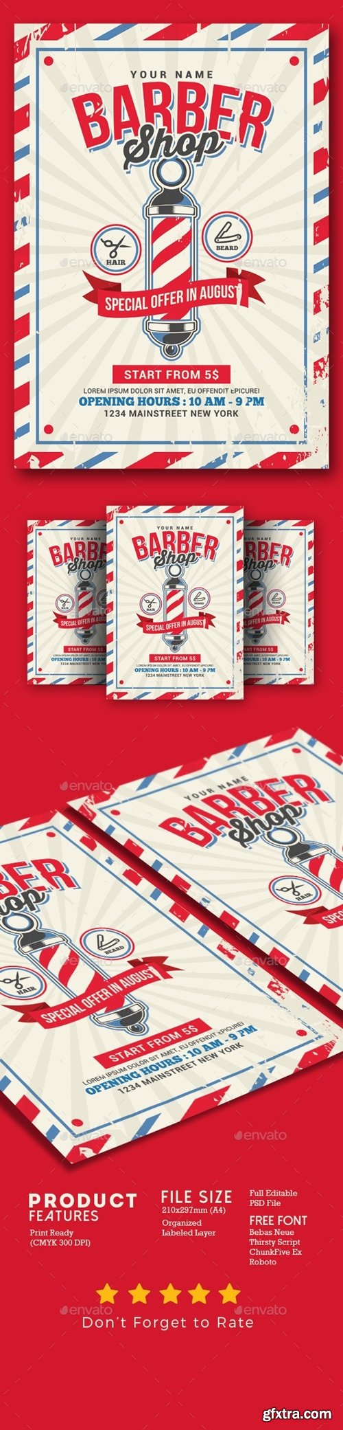 GraphicRiver - Barber Shop Flyer 24419888